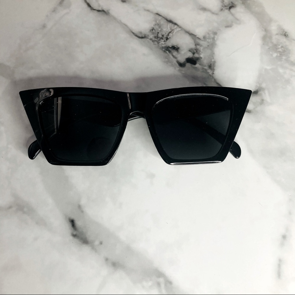 Used Black Geo Sunglasses